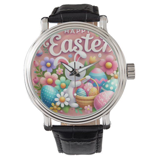 Montre "Happy Easter Hand Hand Watch Design - Célébrer la (devant)