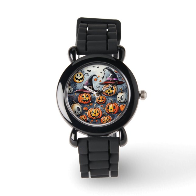 Montre Happy Halloween éffrayant traitement ou astuces de (Recto)