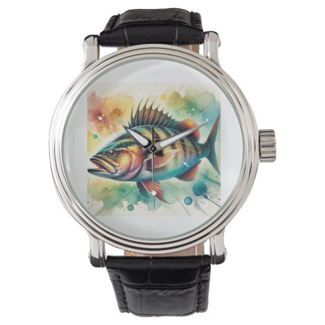 Montre Hapuku Fish 130624AREF122 - Watercolor (devant)
