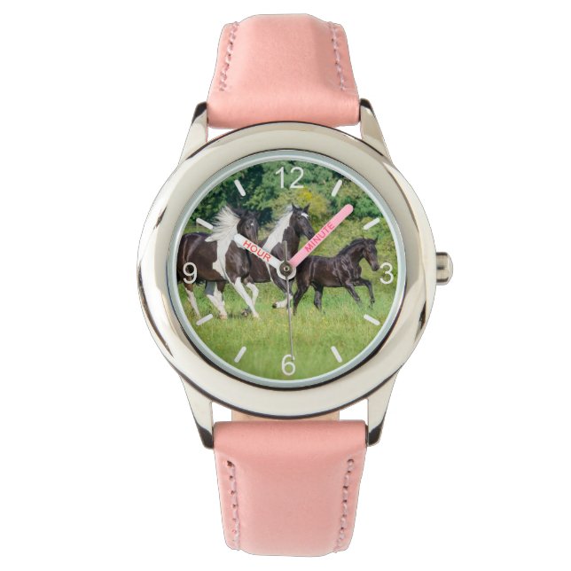 Montre Harde de Chevaux Pinto Barock avec mignonette Foal (devant)
