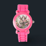 Montre Hares et Fleurs sauvages<br><div class="desc">Découvrez cette montre inspirée de la nature avec deux lièvres et Fleurs sauvages - un magnifique garde-temps conçu spécialement pour les jeunes explorateurs et aventuriers. Cette montre ludique et colorée est non seulement un moyen fiable de garder une trace du temps, mais aussi un compagnon passionnant pour tous leurs voyages...</div>