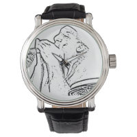 Harmonica player with drum outline