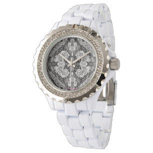 Montre Harmonie Florale en Dentelle