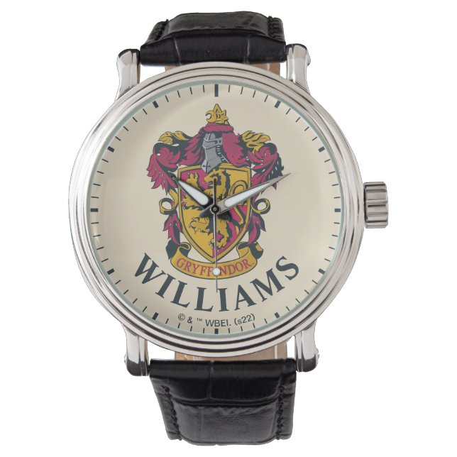 Montre Harry Potter | Gryffindor Crest Gold et Red Watch (devant)