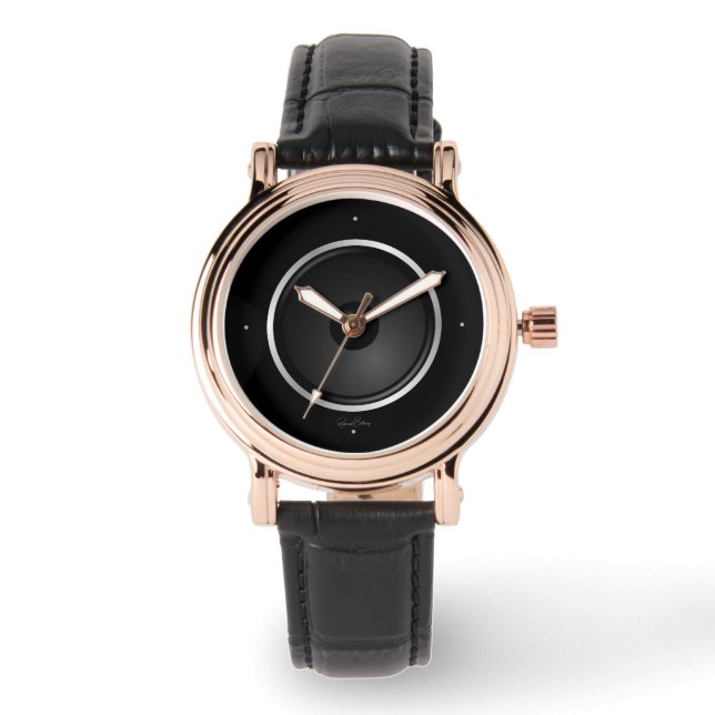 Montre Haut-parleur de musique noire (Recto)