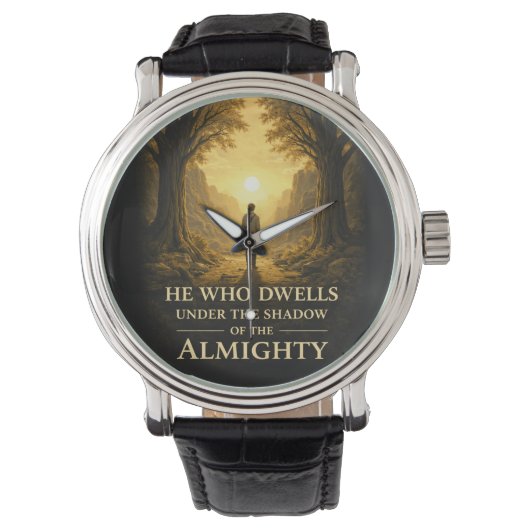 Montre He Who Dwells Psalm 91 Christian Art (devant)