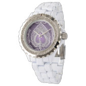 Montre Heart in Purple AI art (Incliné)