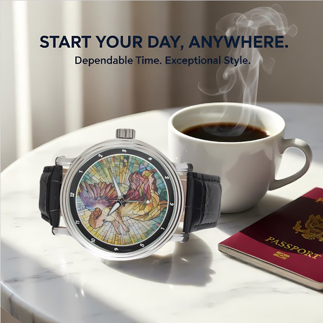 Montre Heavenly Rose Serenade Stained Glass Angel (Créateur téléchargé)