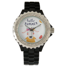 Montre Hello summer Straatsburg's zwarte legering Horloge