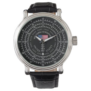 Montre Hémisphère occidental américain