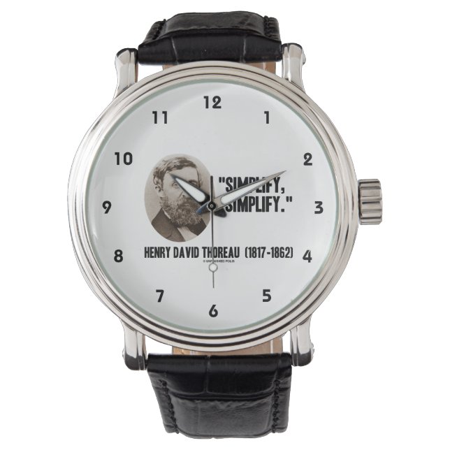 Montre Henry David Thoreau Simplifier la soumission (devant)