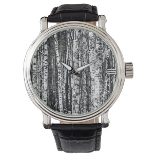 Montre Hêtre, blanc et gris charbon / gris