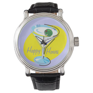 Montre Heure de cocktail Martini style rétro Glass_Happy