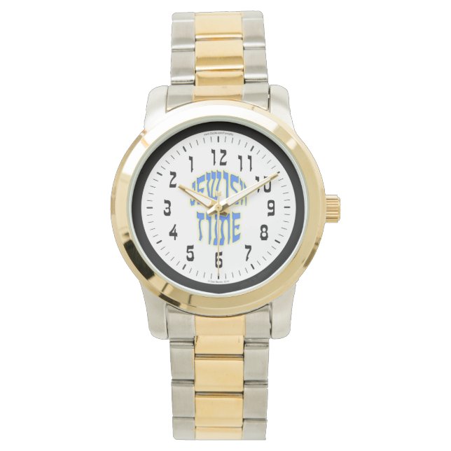 Montre Heure juive inversée Nombre Hommes (devant)