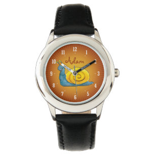Montre heureuse d'enfants de l'escargot