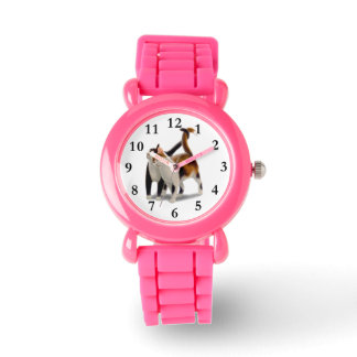 Montre Heureux Chat Amis Enfants Regardez