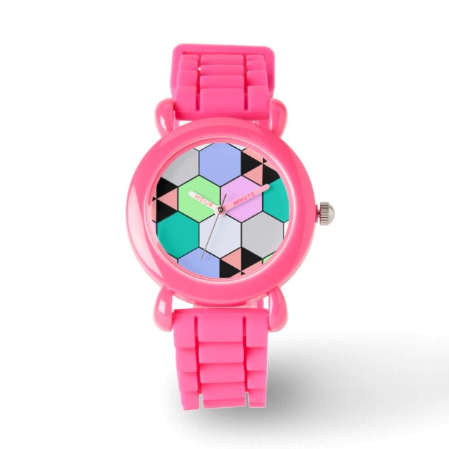 MONTRE HEXAGON COLORÉ (Recto)