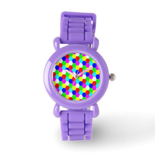 MONTRE HEXAGONS COLORÉS