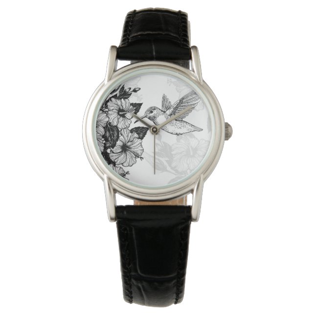Montre Hibiscus et colibri (devant)
