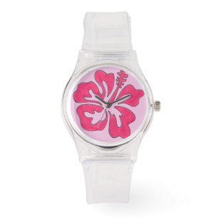 Montre Hibiscus Hawaiien Tropical - Rose