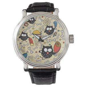 Montre Hibou avec le motif de viande