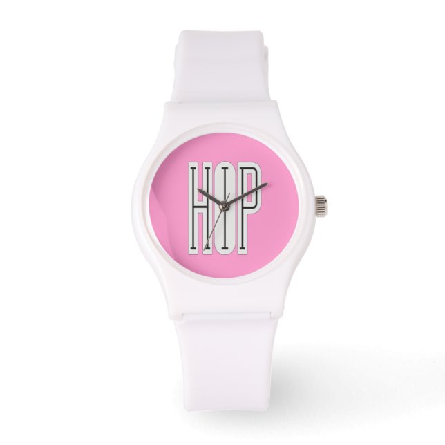 Montre Hip hop Watch (rose) (Recto)