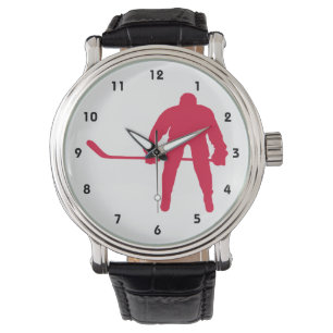 Montre Hockey de rouge cramoisi