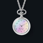 Montre Holographe de Parties scintillant glamour Monogram<br><div class="desc">Personnalisez facilement cet élégant motif de parties scintillant bokeh coloré avec votre nom et/ou monogramme personnalisés.</div>