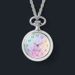 Montre Holographe de Parties scintillant glamour Monogram<br><div class="desc">Personnalisez facilement cet élégant motif de parties scintillant bokeh coloré avec votre nom et/ou monogramme personnalisés.</div>
