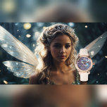 Montre holographique<br><div class="desc">Un design de montre étonnant, adapté à une personne élégante, à cause du design holographique, la montre semble cher, donne un charme particulier, transmet l'atmosphère de pierres précieuses, la mer, et une sirène. Les gens d'affaires aimeront ce cadeau.</div>