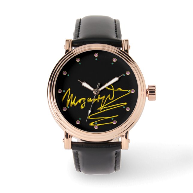 Montre HOMAGE TO MOZART Gold Signature of Composer Black (Recto)