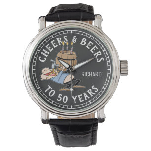 Montre Hommage Et Bières 50e Anniversaire Noir Et Blanc