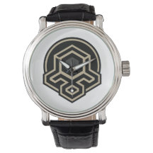 Montre homme à bracelet en cuir avec art avancé sy
