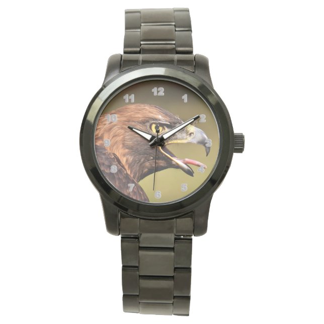 Montre homme Eagle Oversize Black Bracelet (devant)