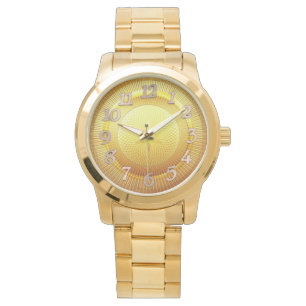 Montre Hommes bracelet Golden English nombres