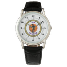 Homme's Watch Custom Basketball - ajouter nom et n