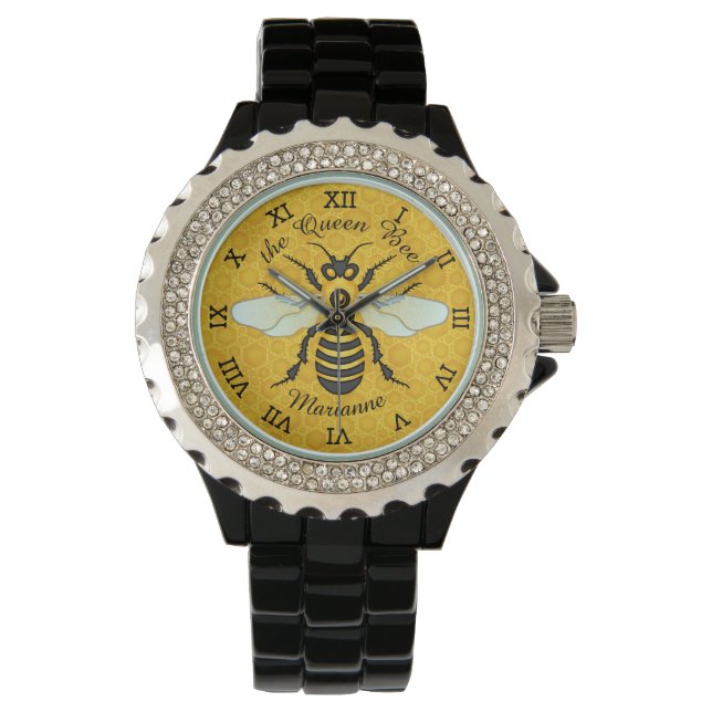 Montre Honeybee Honeycomb Bee Joli Personnalisé (devant)
