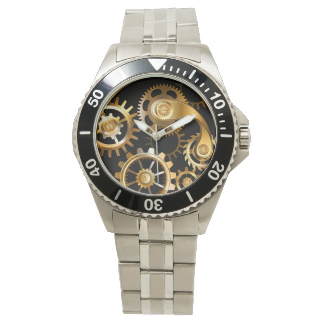 Montre Horloge à vapeur avec libellule mécanique (devant)