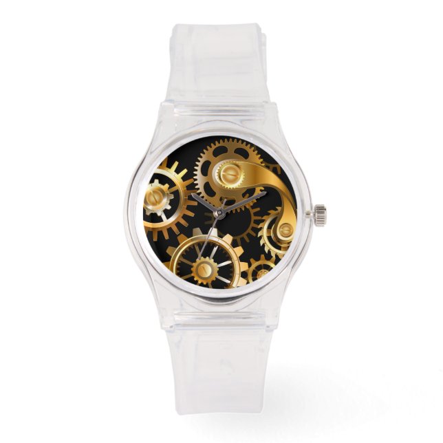 Montre Horloge à vapeur avec libellule mécanique (Recto)