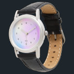 Montre Horloge arrière - plan holographique colorée<br><div class="desc">Image d'un arrière - plan holographique coloré.</div>