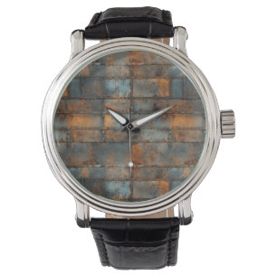 Montre Horloge murale en fer rouillé
