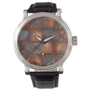 Montre Horloge murale en fer rouillé
