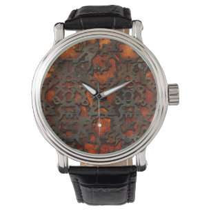 Montre Horloge murale en fer rouillé