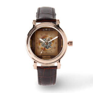 Montre Horloge Steampunk~Gros engrenage antique~Numéros 