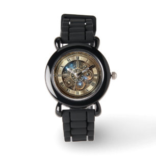 Montre Horloge Vintage Steampunk - Élégant engrenage méca