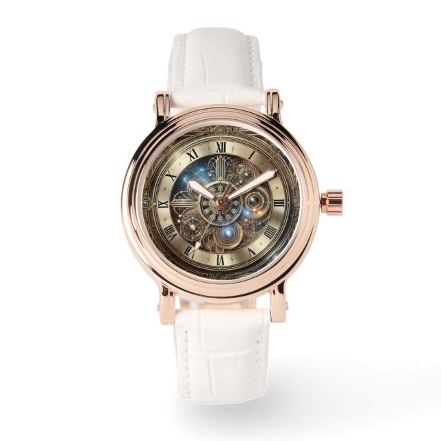 Montre Horloge Vintage Steampunk - Élégant engrenage méca (Recto)