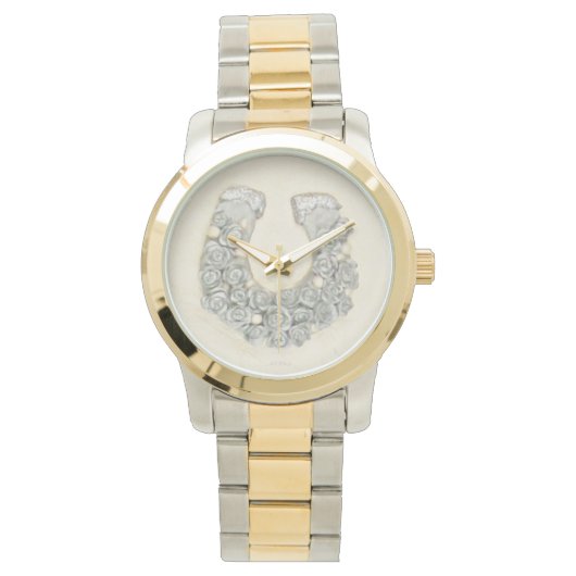 Montre Horseshoe Rose argenté (devant)