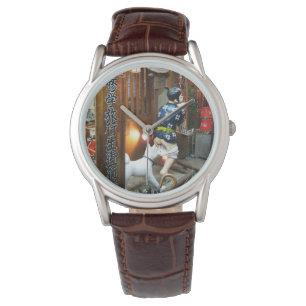 Montre Humour Japonais - Chien tirant des culottes vers l