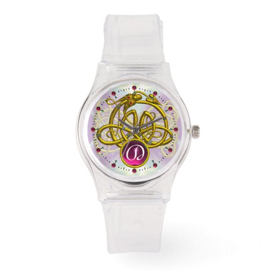 MONTRE HYPER DRAGON / GOLD CELTIC KNOTS MONOGRAMME DE PIE (Recto)