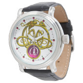 MONTRE HYPER DRAGON / GOLD CELTIC KNOTS MONOGRAMME DE PIE (Incliné)